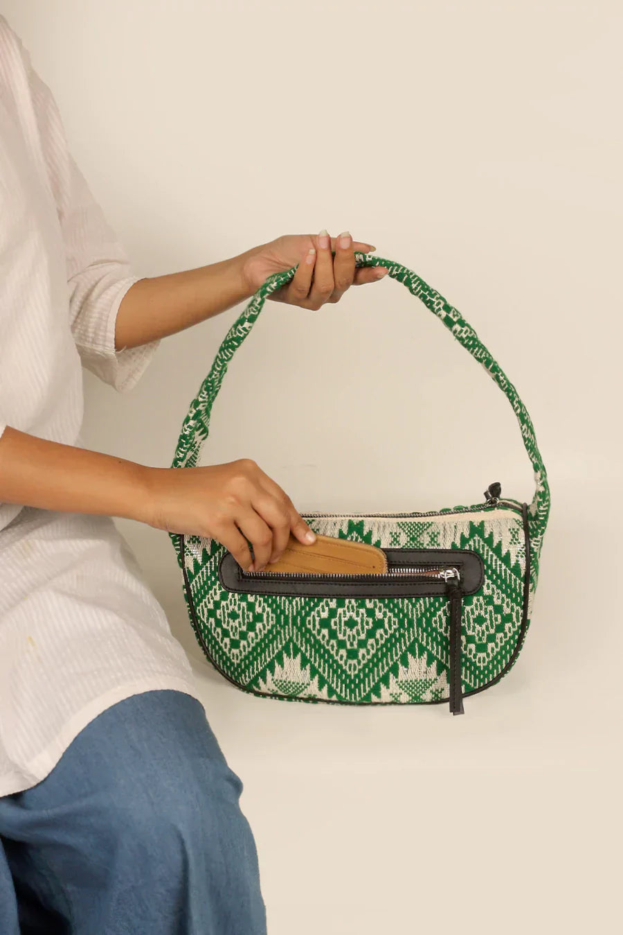 The House Of Ganges Cushy Handloom Shoulder Bag