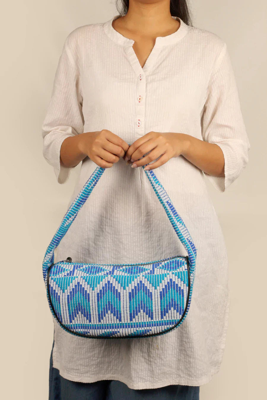 The House Of Ganges Cushy Handloom Shoulder Bag