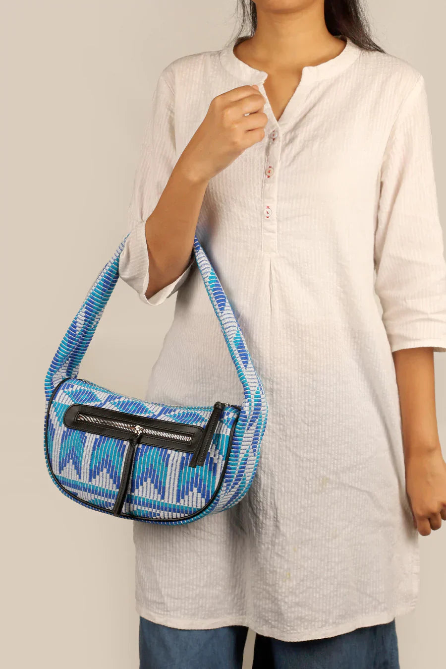 The House Of Ganges Cushy Handloom Shoulder Bag