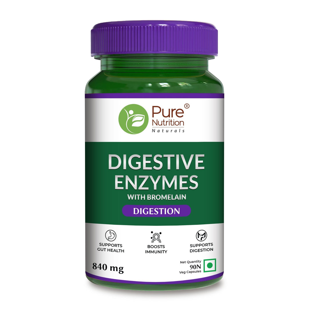 Digestive Enzymes with Bromelain 840mg | Multi Enzyme Blend Supplement | 90 Veg Tablets