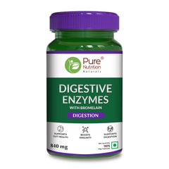 Digestive Enzymes with Bromelain 840mg | Multi Enzyme Blend Supplement | 90 Veg Capsules