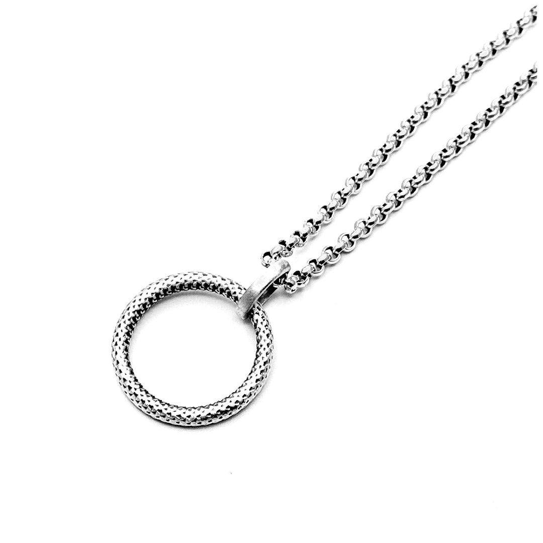 Draconique circle pendant in 925 sterling silver