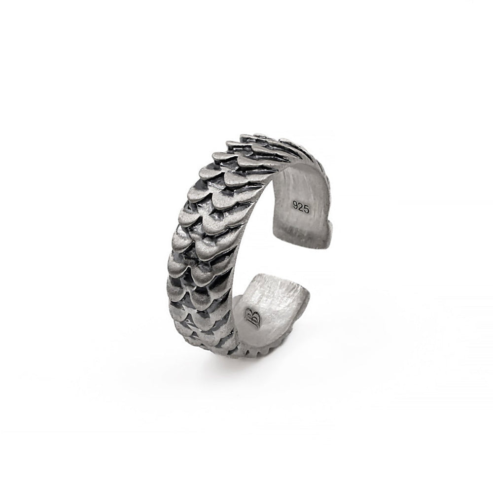 Draconique - Sterling Silver Men's Adjustable Ring