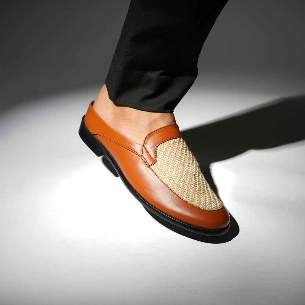 Monkstory Half Mule Shoes - Tan/Beige