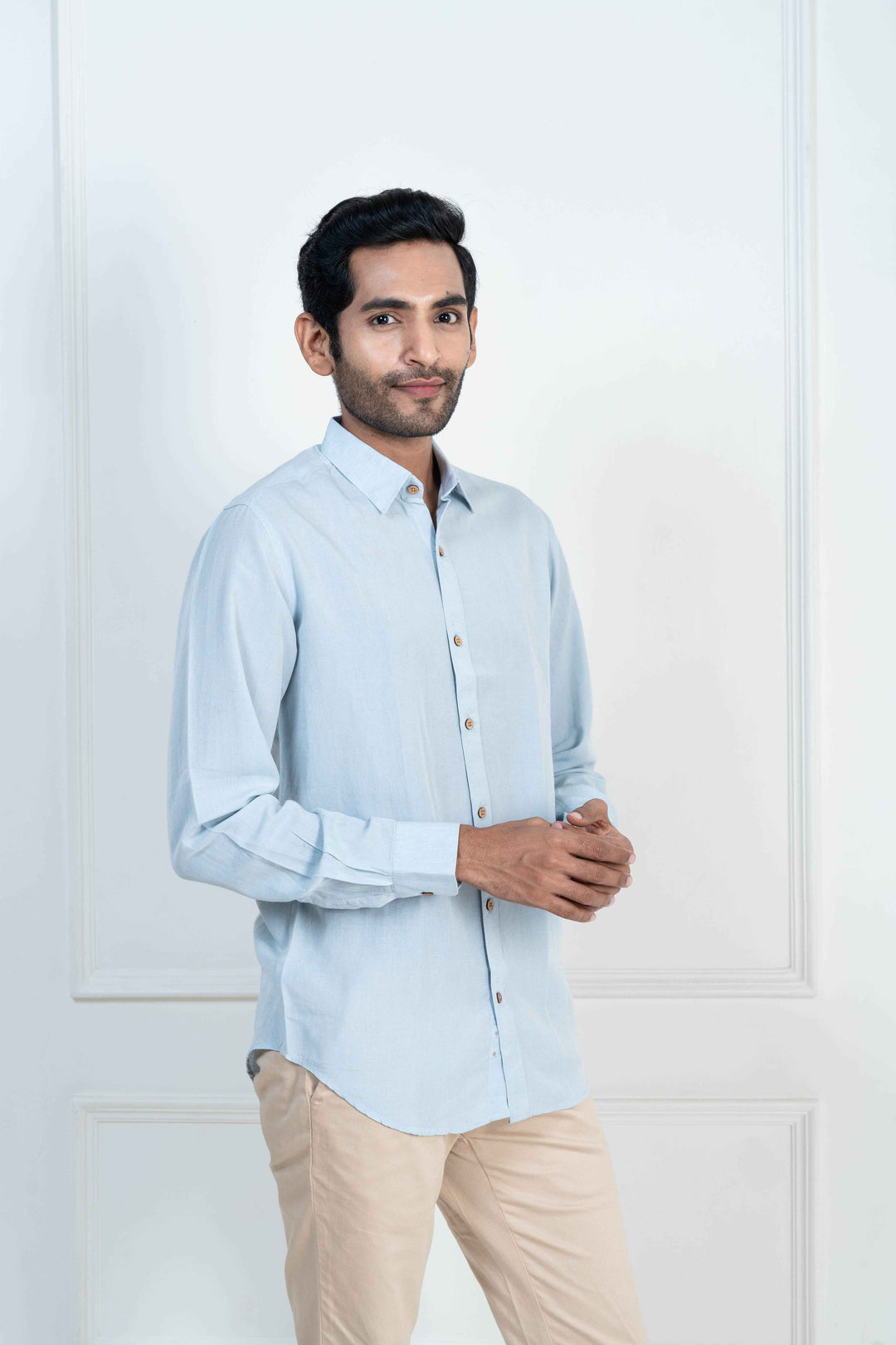 Earthy Route Ice Blue · Full Sleeve Shirt