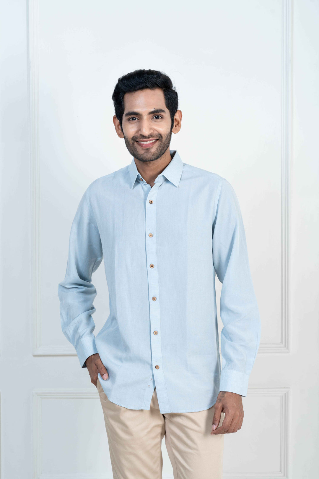 Earthy Route Ice Blue · Full Sleeve Shirt