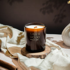 Amber Wood Candle