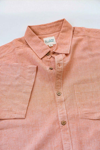 Earthy Route Rust Orange · Half Sleeve Shirt