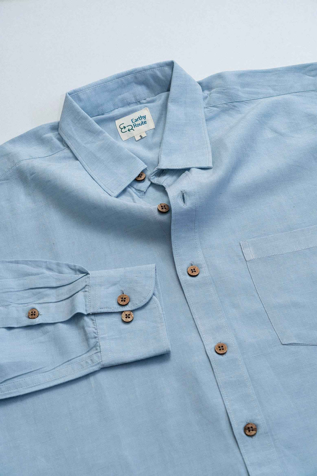Earthy Route Ice Blue · Full Sleeve Shirt