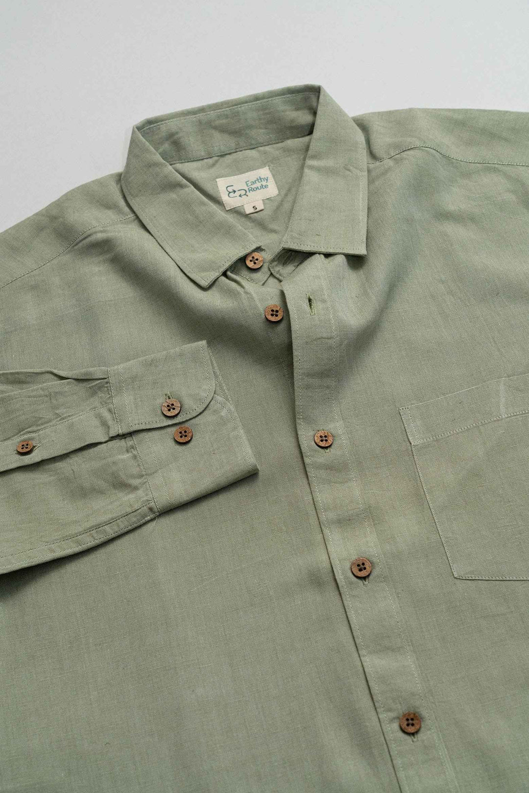 Earthy Route Military Green · Full Sleeve Shirt