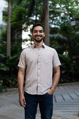 Earthy Route Peppercorn brown · half sleeve shirt