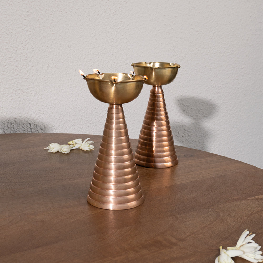 Muun Home Brass & Copper Diya