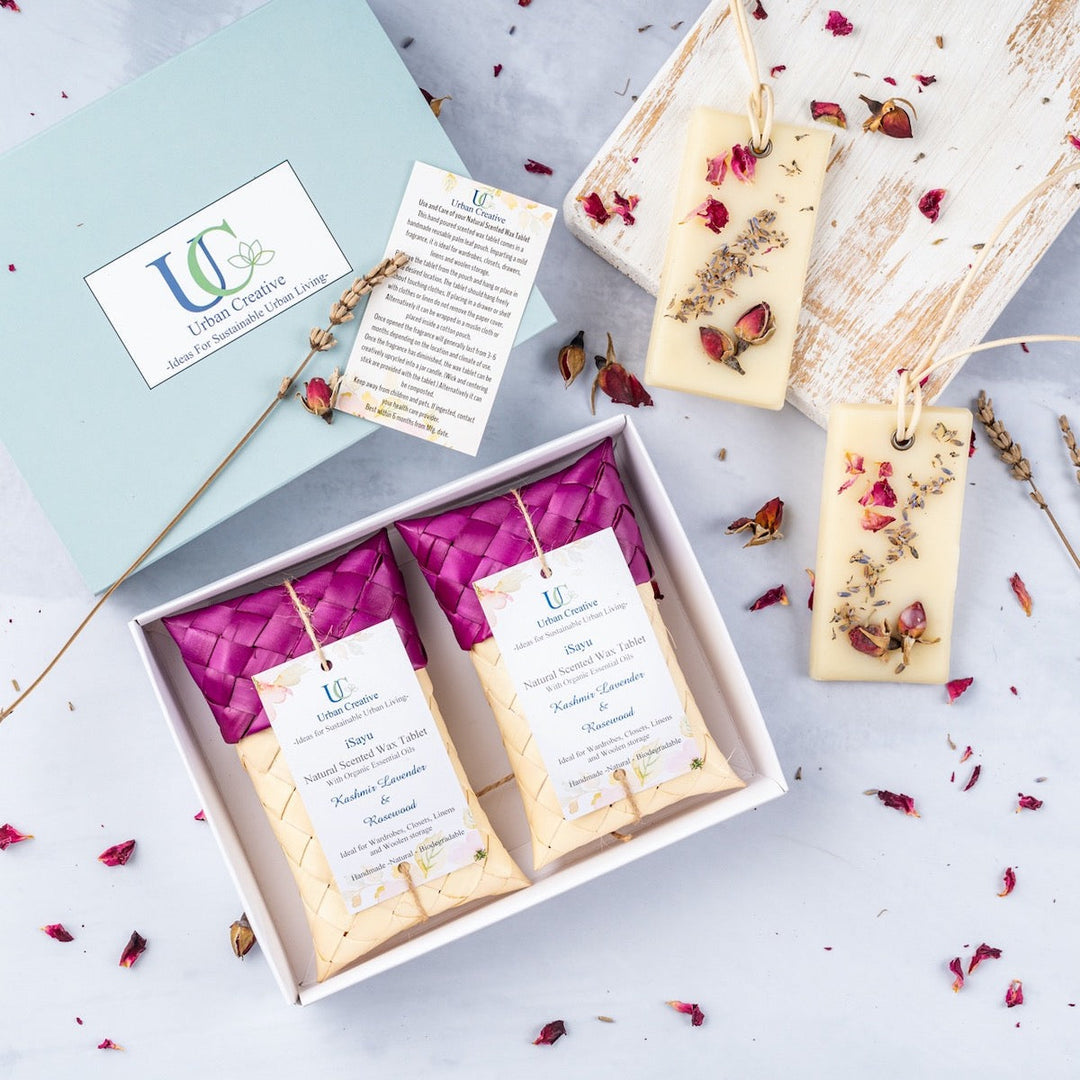 Gift Set of 2 Natural Scented Wax tablets/  Aroma Wax Bars  in assorted fragrances