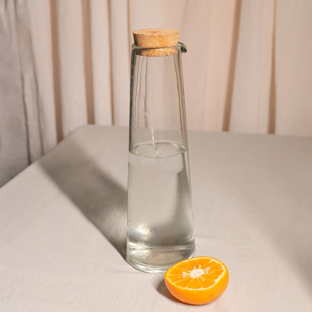 Muun Home Glass Carafe with Cork Lid