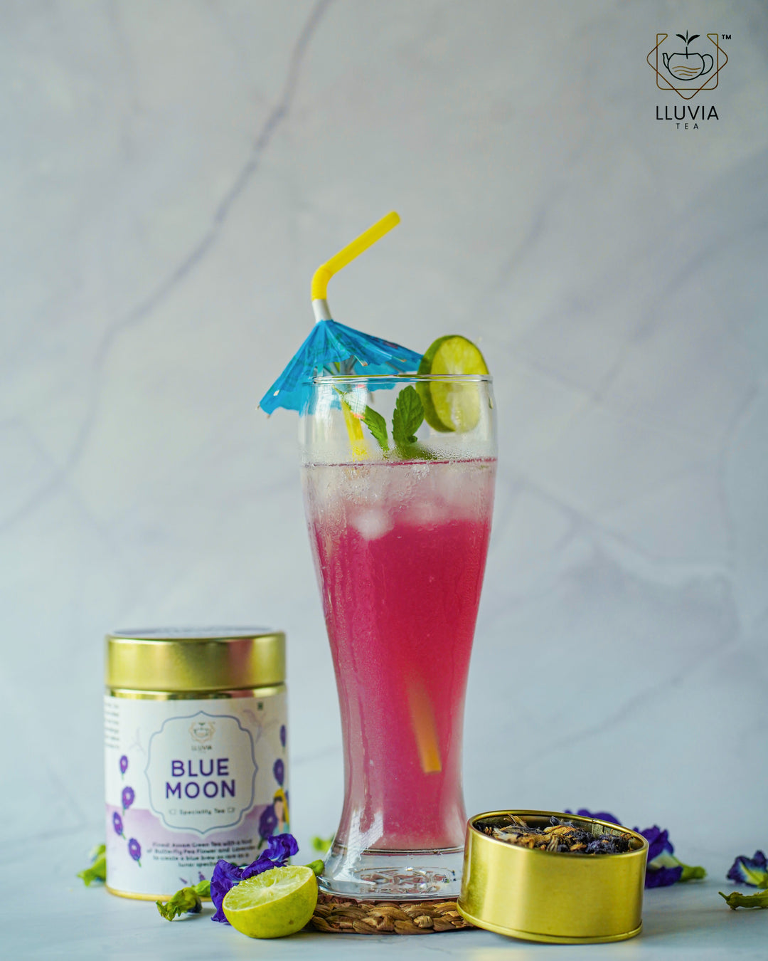 Lluvia Tea Blue Moon Tea - Weight Loss | Skin Glow | Mind Relax (50 gm)