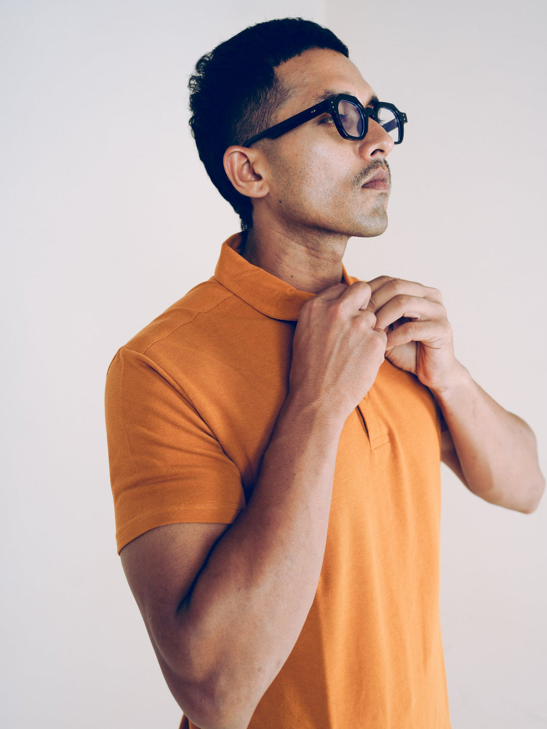 Monkstory Bamboo Cotton Polo Tee - Ochre