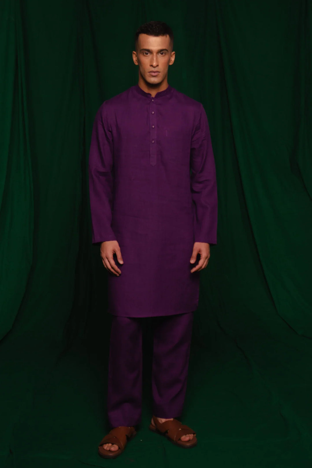 Saphed Violet Linen Men&