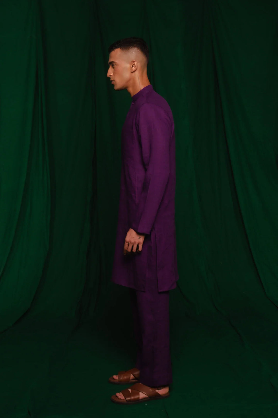 Saphed Violet Linen Men&