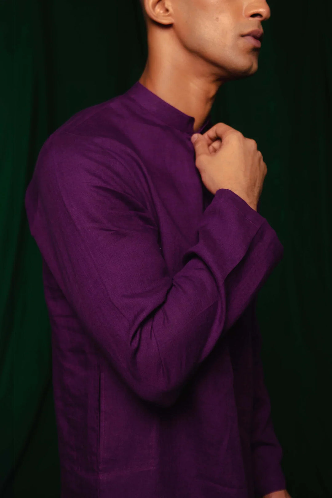 Saphed Violet Linen Men&