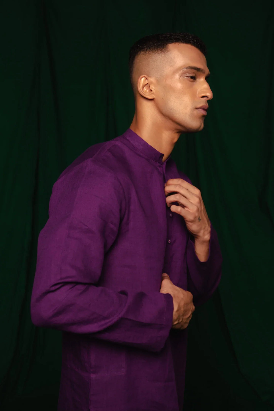 Saphed Violet Linen Men&