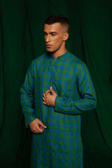 Saphed Forest Linen Men's Classic Kurta Set