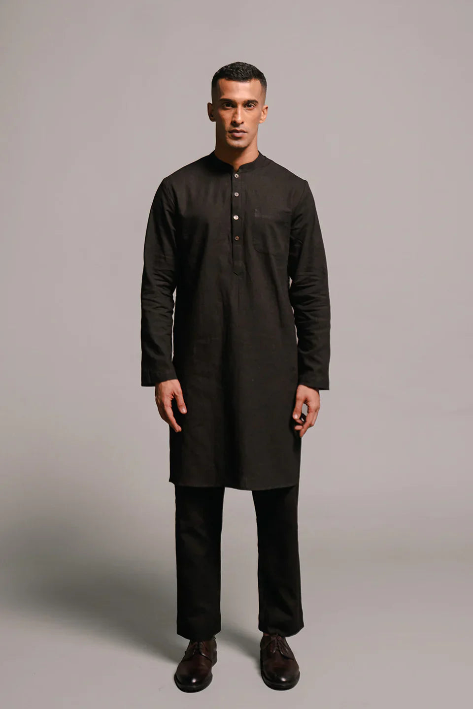 Saphed Wildflower Linen Men's Classic Kurta Set
