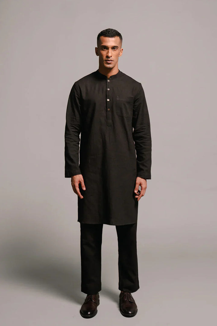 Saphed Wildflower Linen Men's Classic Kurta Set