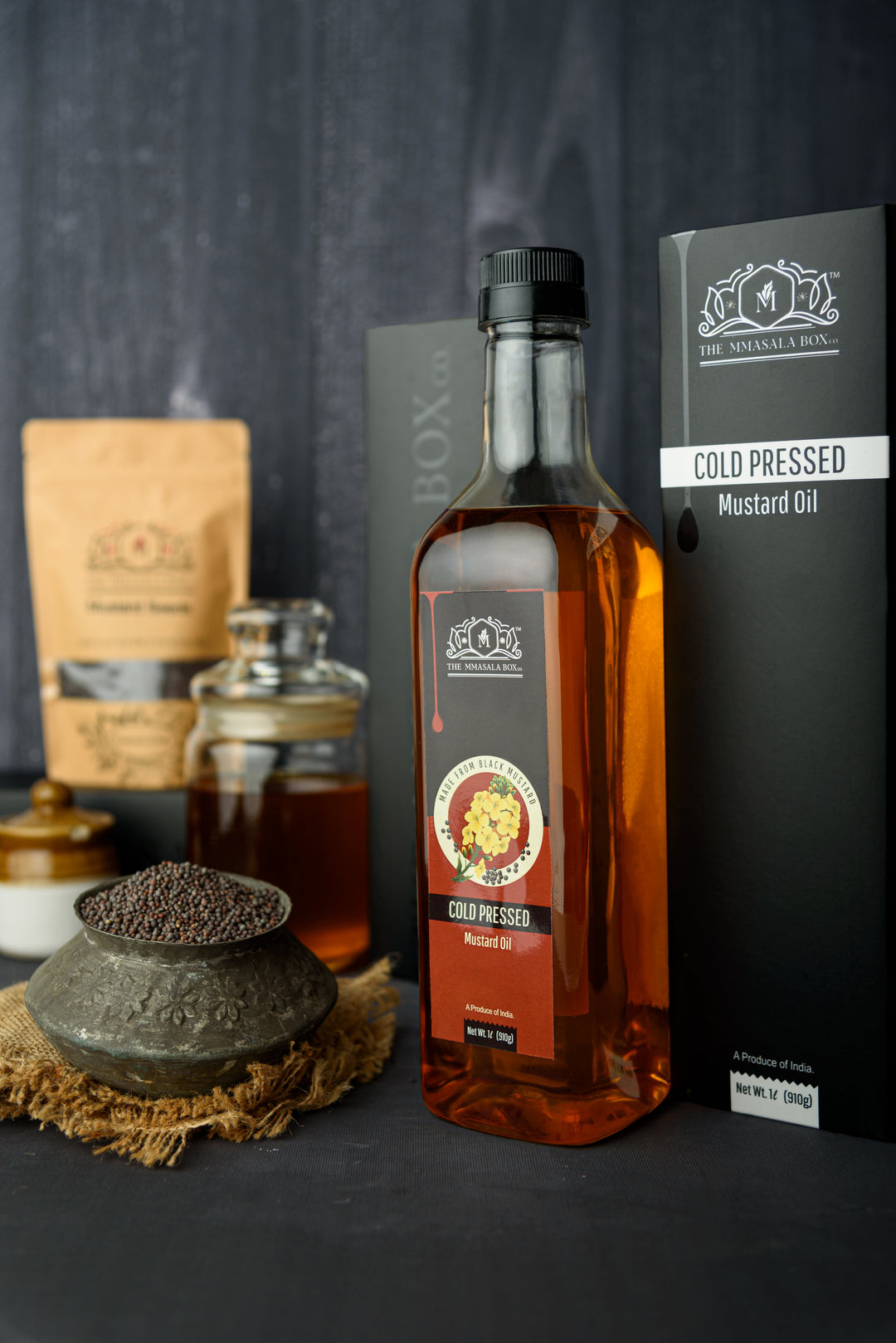 The MMasala Box Co 100% natural cold pressed black mustard oil - 1 Litre