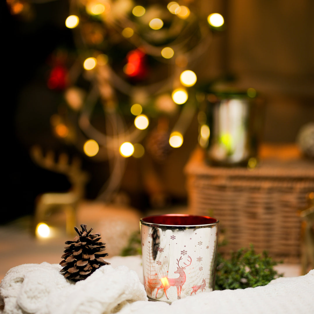 Snowflake Embossed Votive - https://artecasa.in/