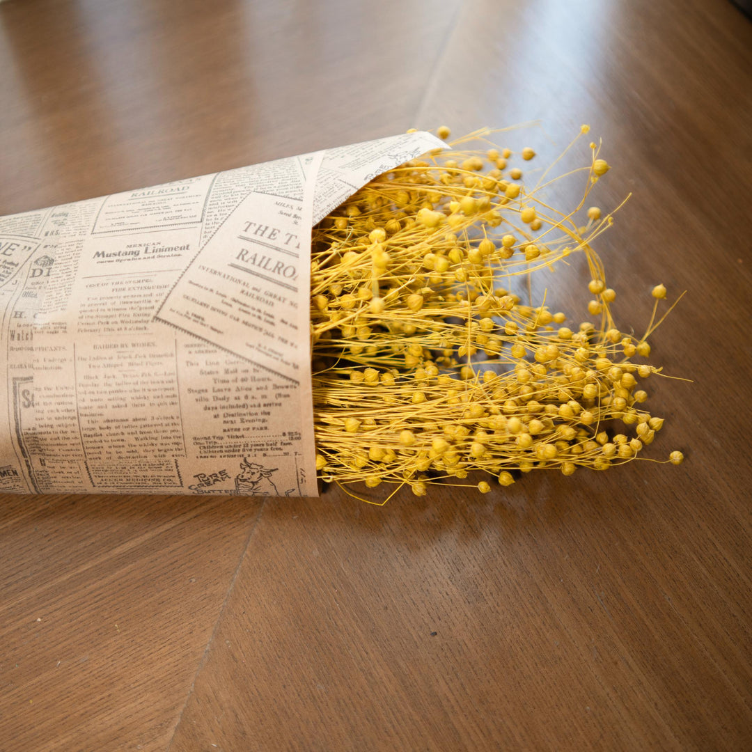 Yellow flax dried flower - https://artecasa.in/