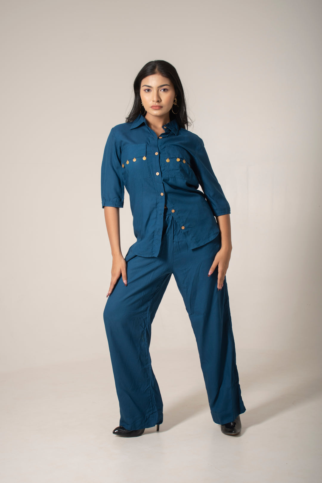 adhik Royal Blue Dusk Co-ord Set