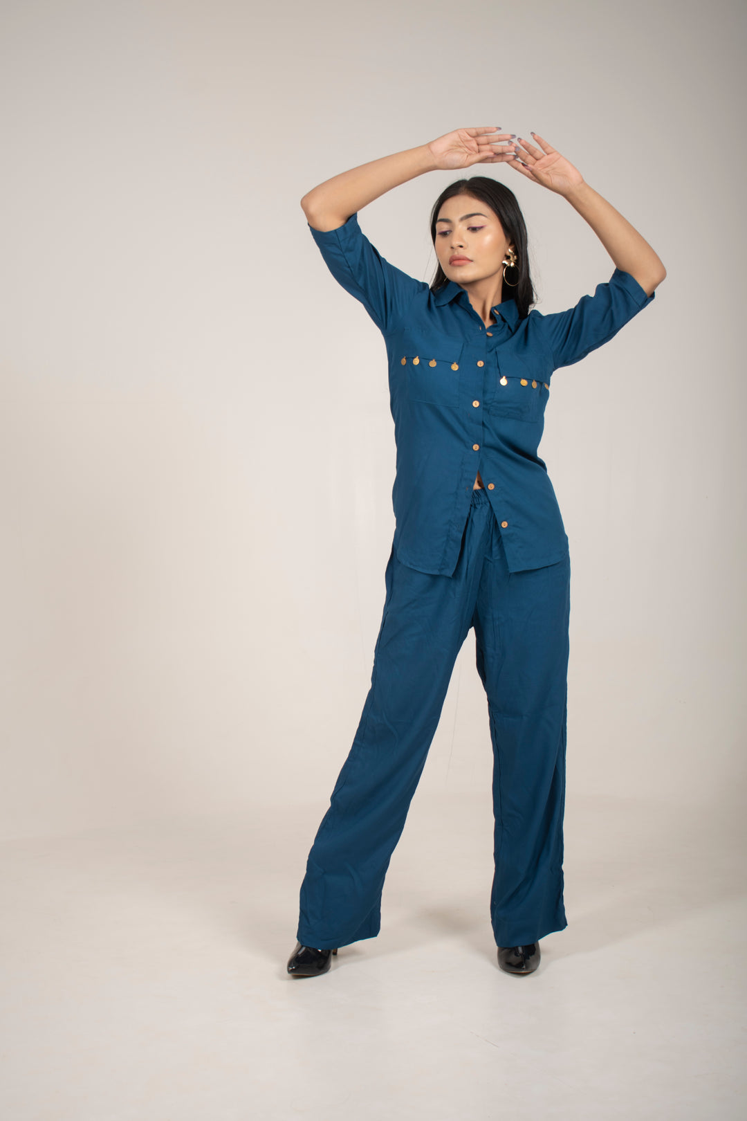 adhik Royal Blue Dusk Co-ord Set