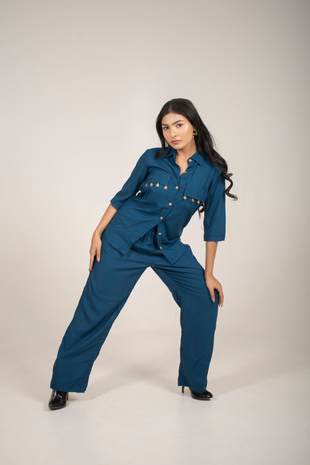 adhik Royal Blue Dusk Co-ord Set