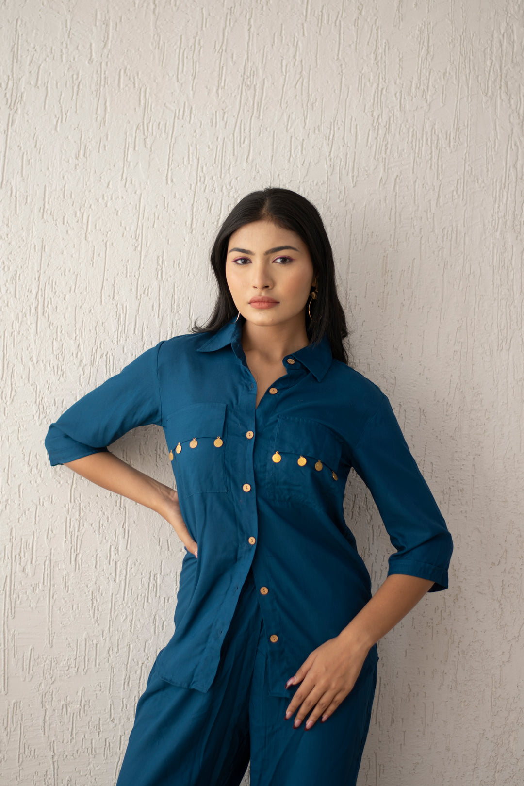 adhik Royal Blue Dusk Co-ord Set