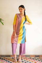 Aadya Moda Women's Bamboo Rainbow Kurta