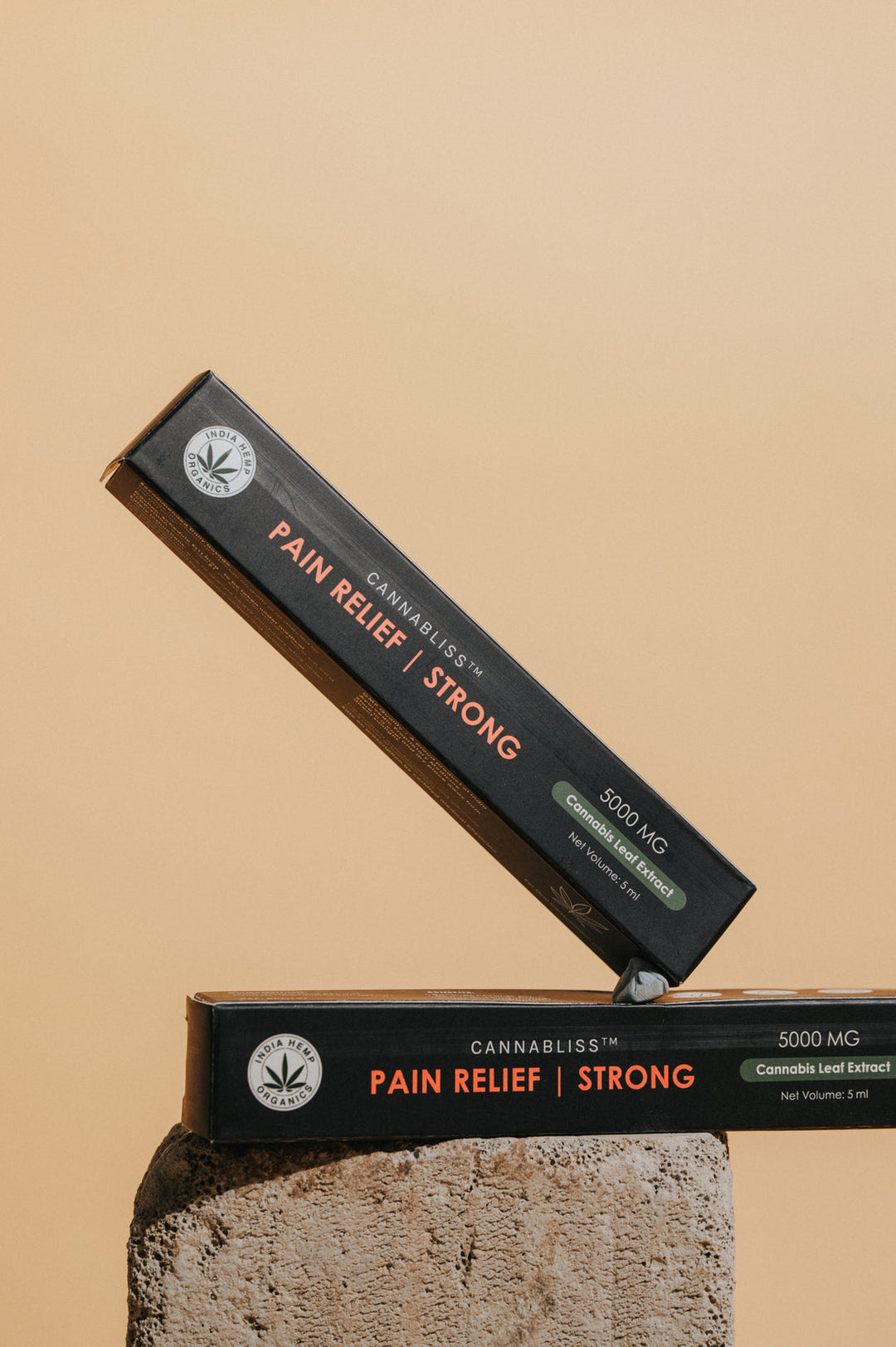 India Hemp Organics PAIN RELIEF EXTRACT - STRONG with 100% Pure Cannabis Leaf Extract