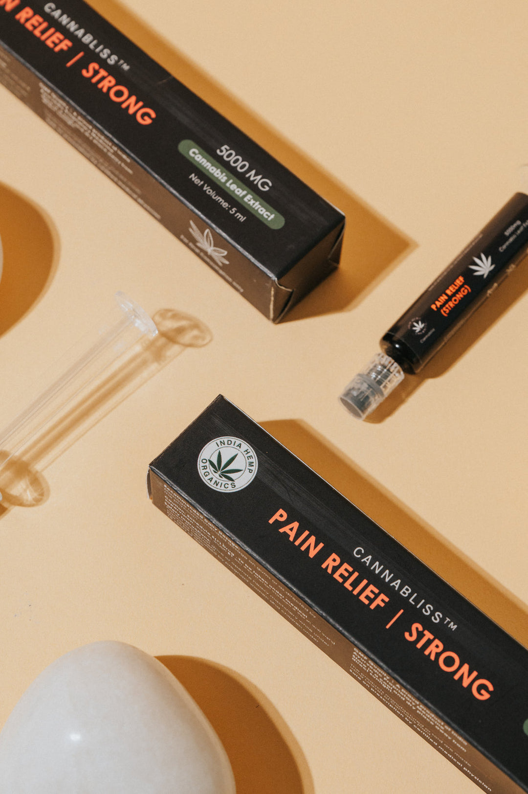 India Hemp Organics PAIN RELIEF EXTRACT - STRONG with 100% Pure Cannabis Leaf Extract