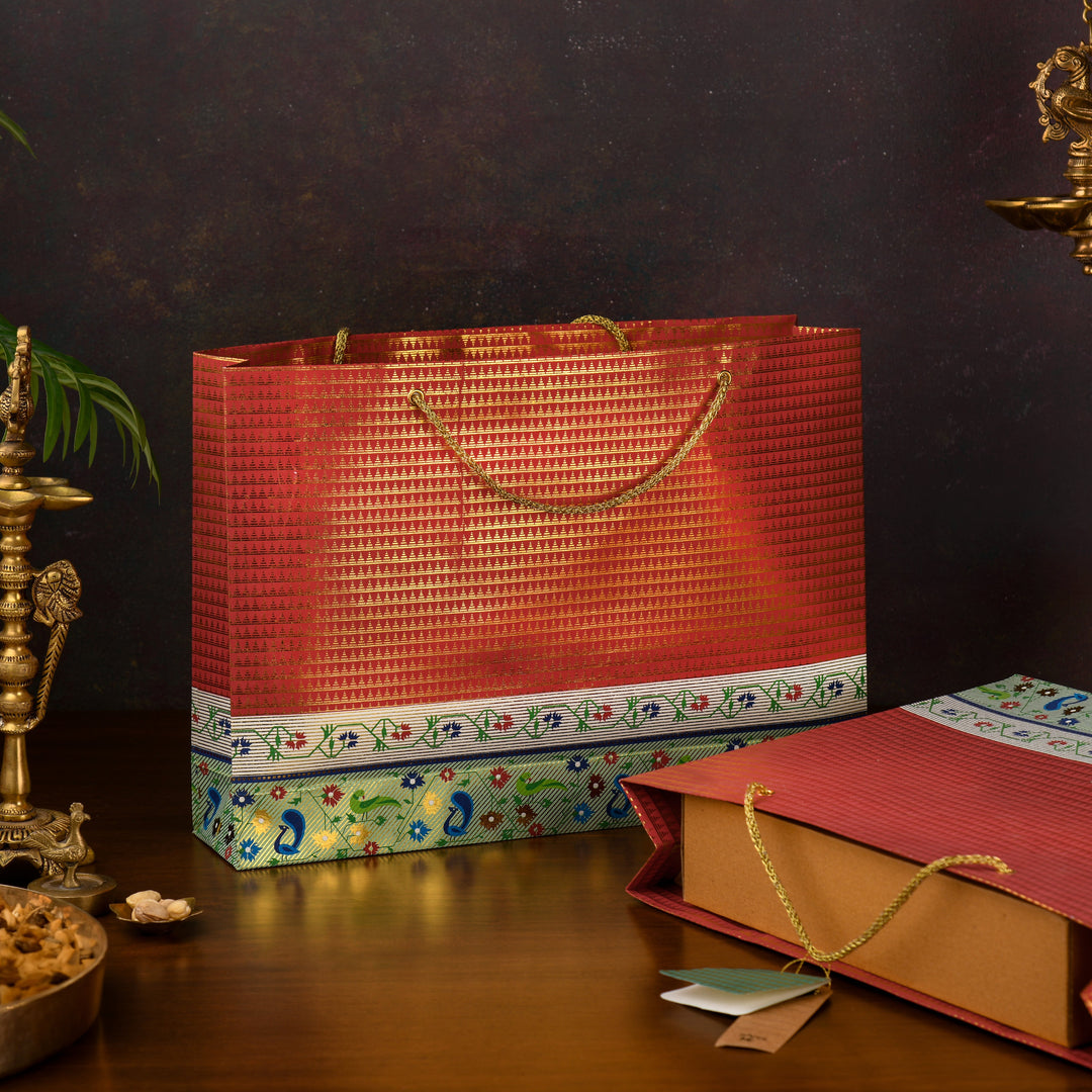 Paithani Large Bag (Set Of 3)
