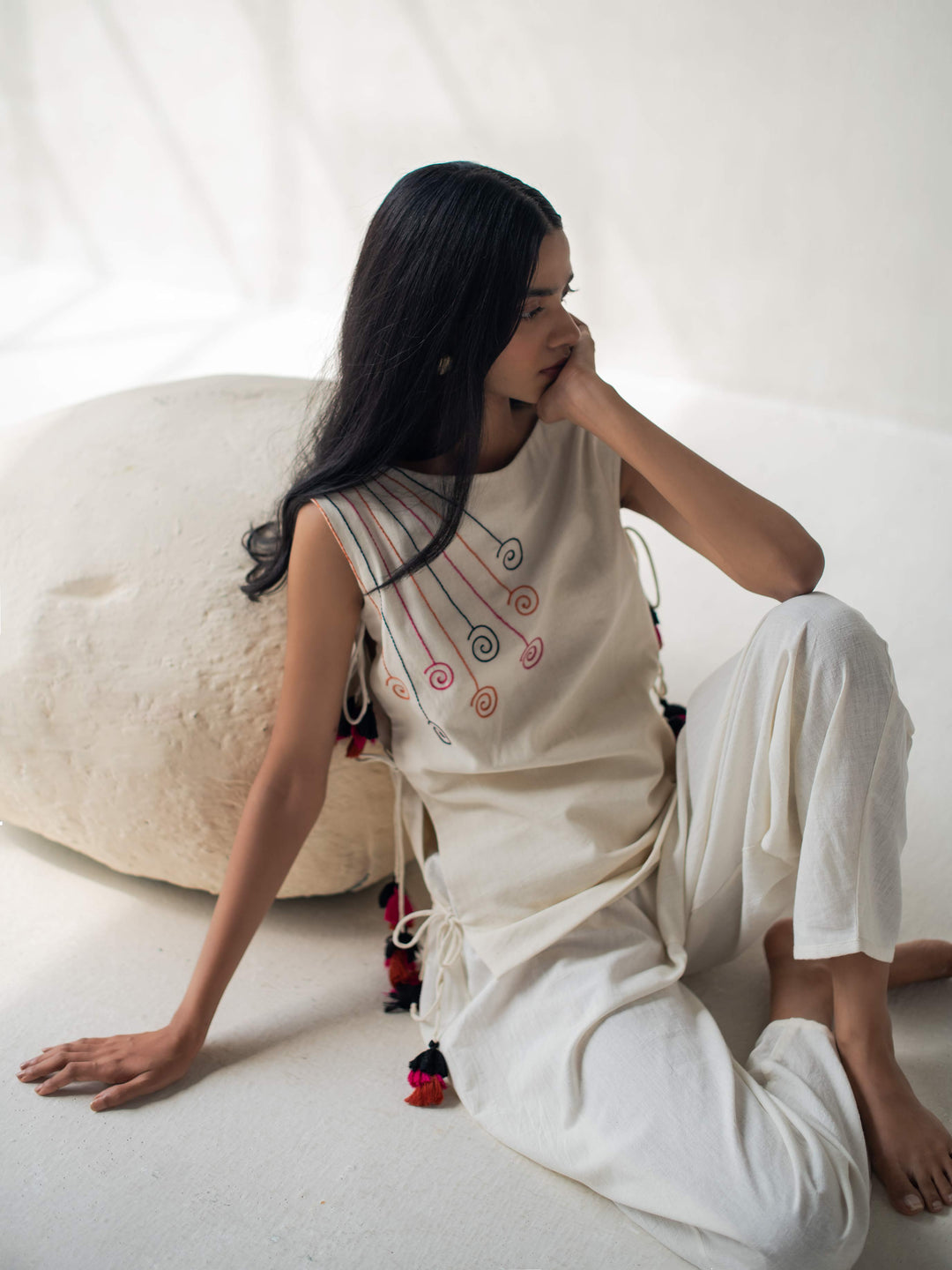 Dhwani Choksi Drawstring Layer Top