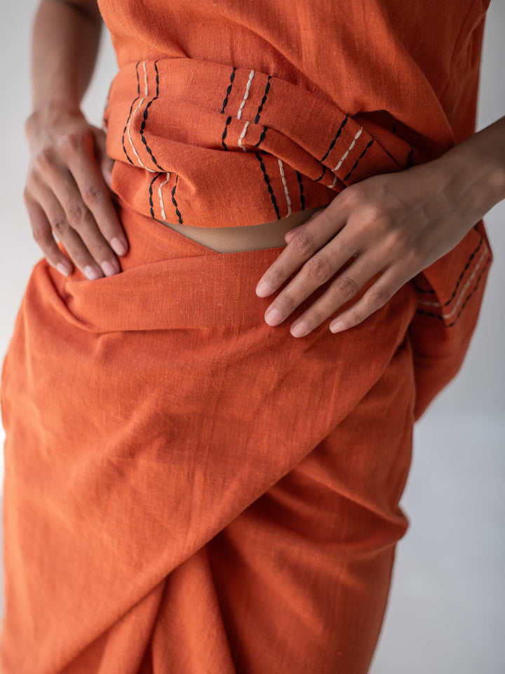 Dhwani Choksi High Waisted Overlap Skirt