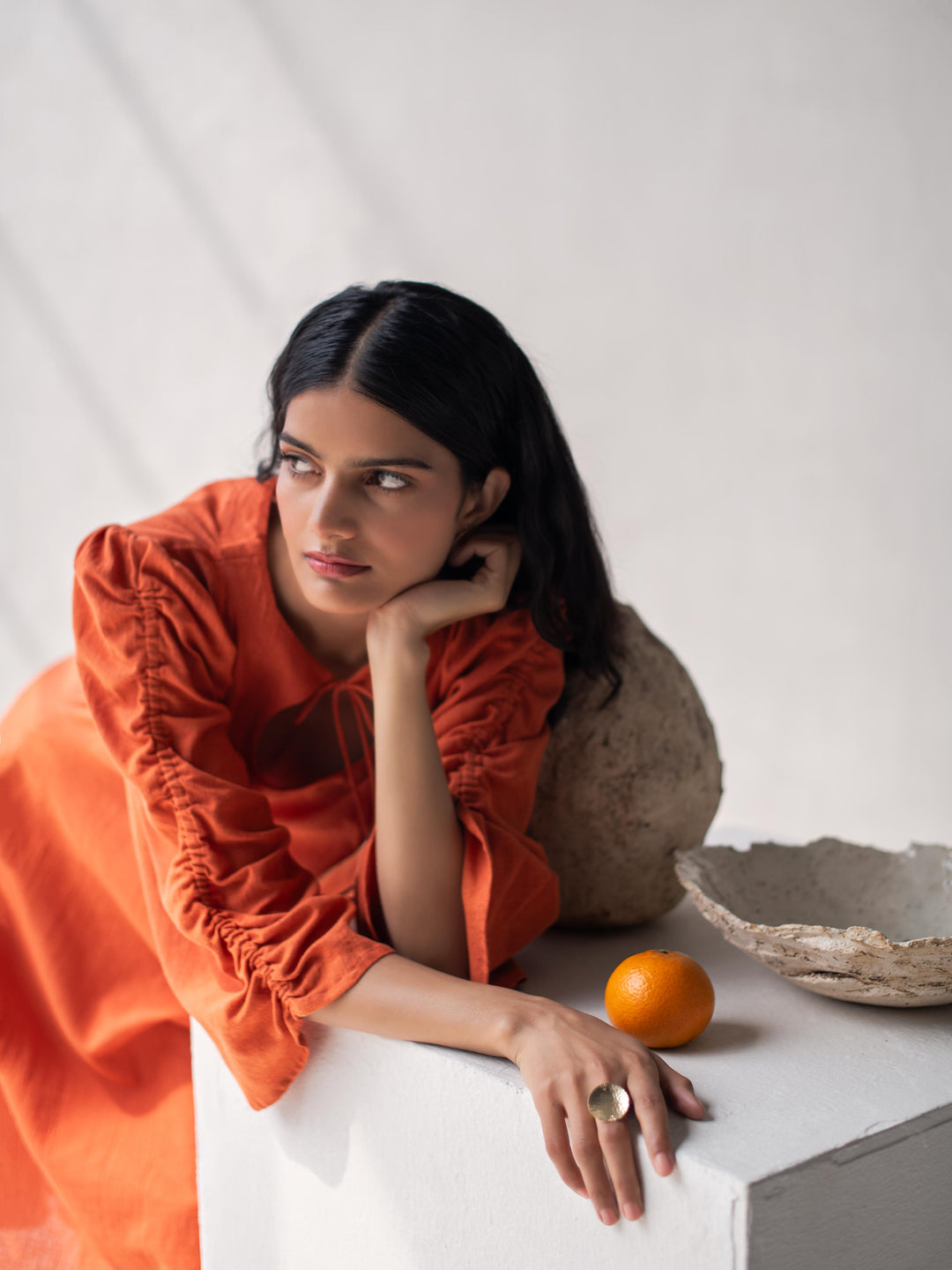 Dhwani Choksi Aline Dress with Puffed Sleeves