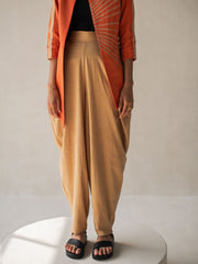 Dhwani Choksi Dhoti Pants - Dark Beige