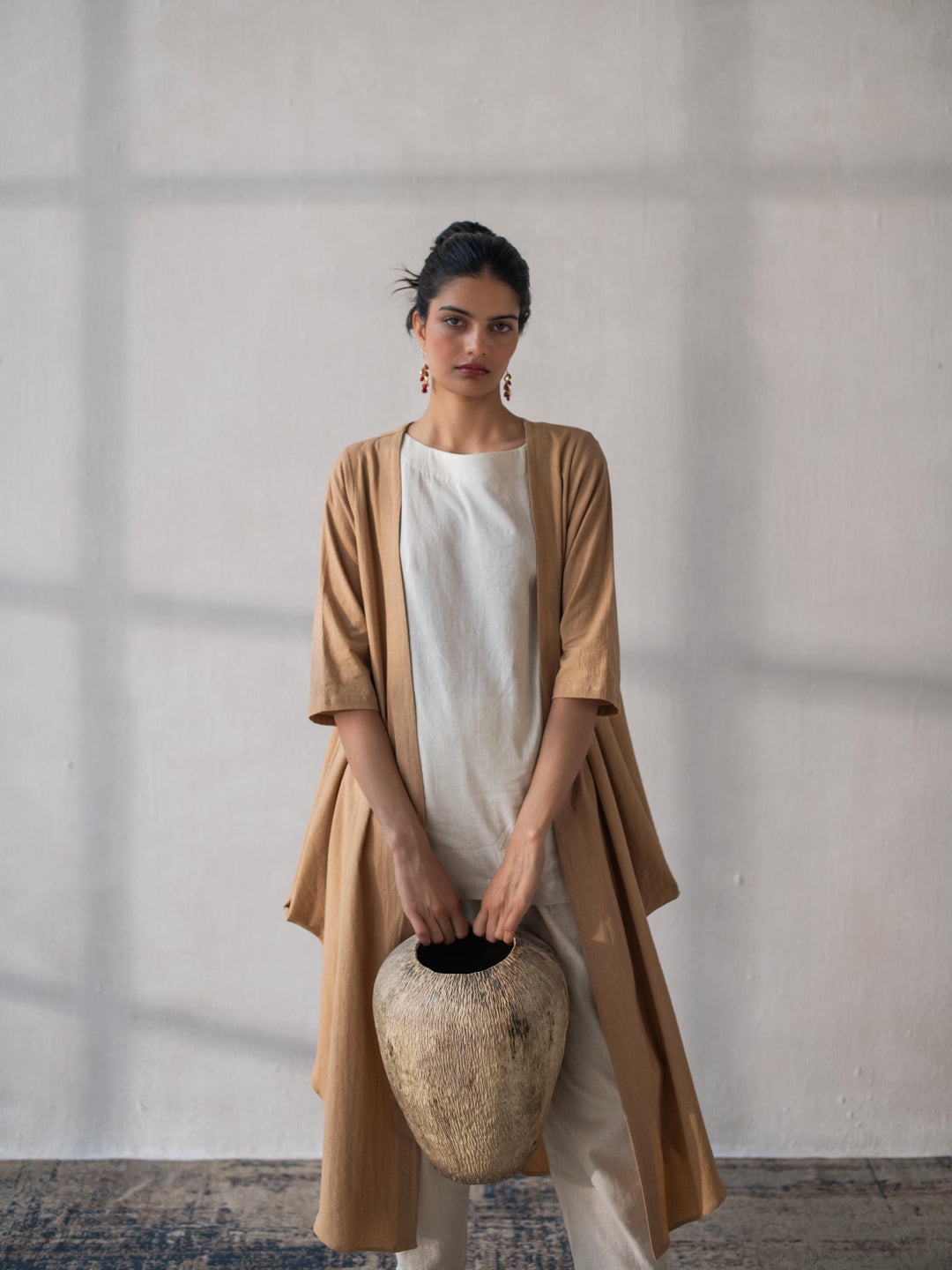 Dhwani Choksi Front Open Cowl Jacket