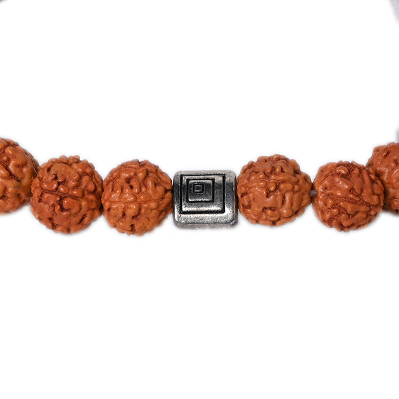 Bamboology Trends Healing Gemstone Bracelet - Quartz Crystal and Rudraksha Unite for Wellness