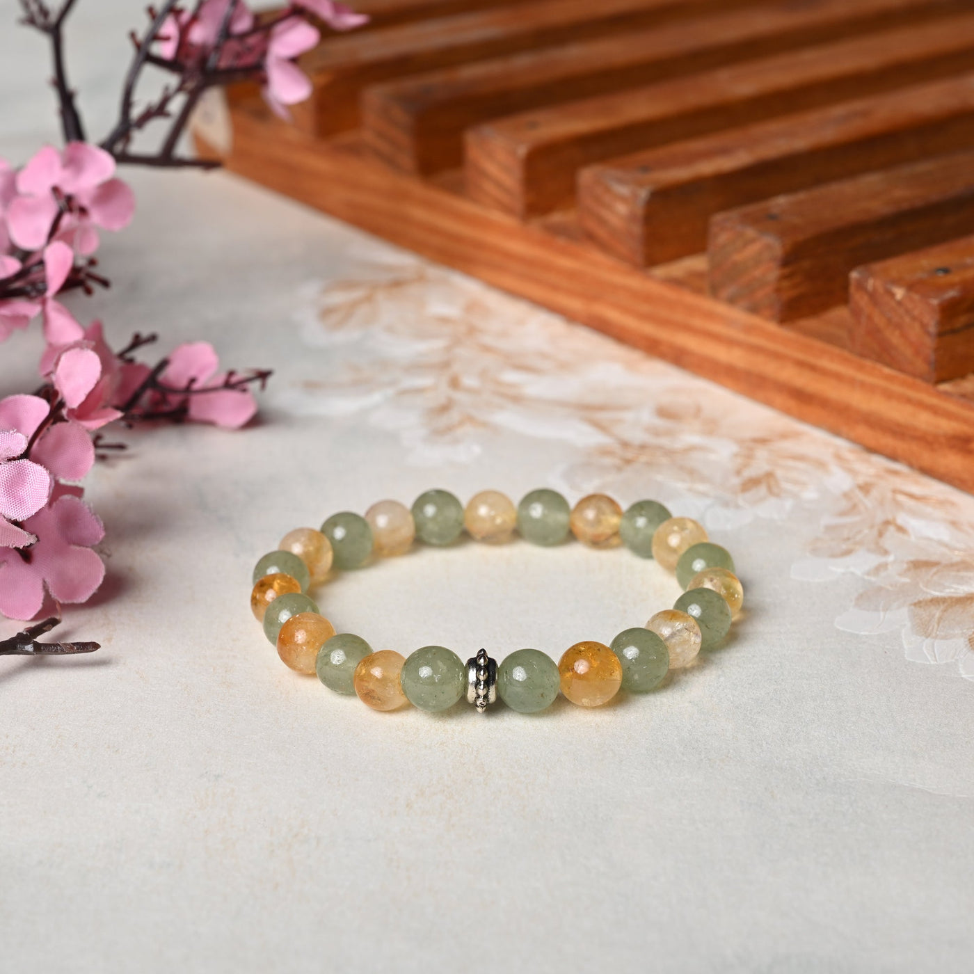 Bamboology Trends Radiate Positivity with our Aventurine and Citrine Healing Gemstone Bracelet - Elevate Well-Being for Your Loved One