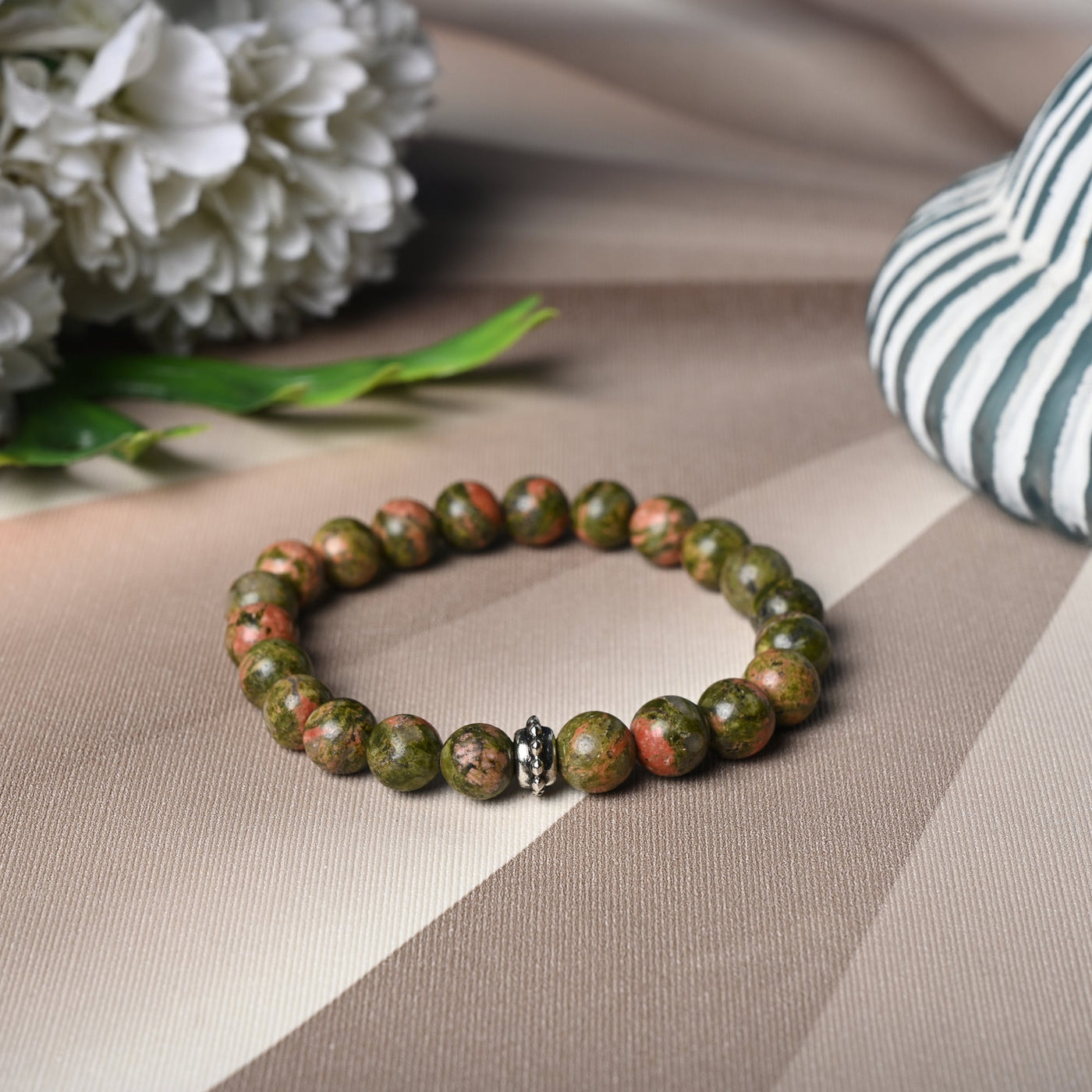 Bamboology Trends Nurture Harmony with our Unakite Healing Gemstone Bracelet - Discover Healing Benefits for Your Loved One