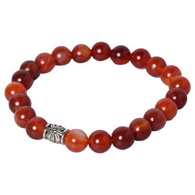 Bamboology Trends Gemstone bracelet Carnelian stone is life-force, vitality and energy, strengthen Sacral Chakra and help in balancing energy