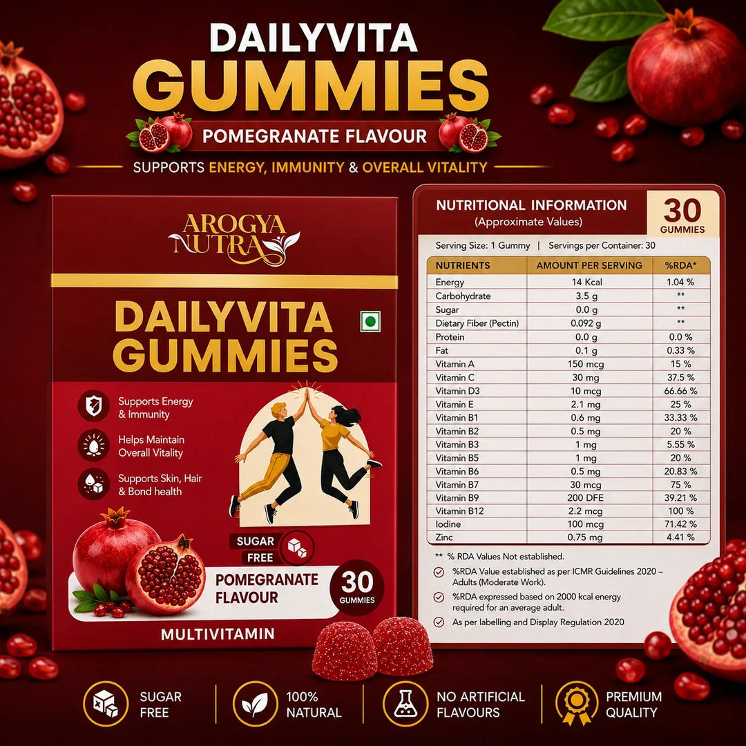 DailyVita Gummies │ Complete Multivitamin │ Pomegranate Flavor