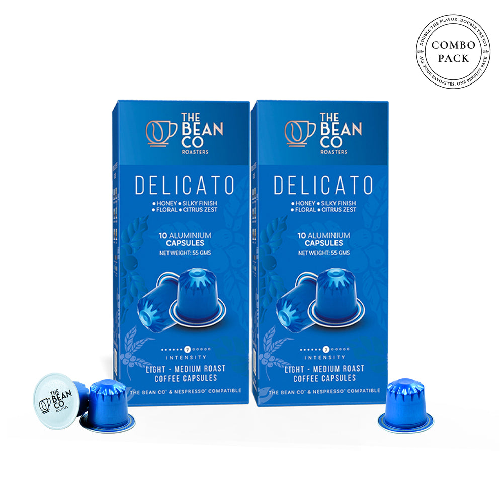 The  Bean Co Roasters Delicato Aluminium Coffee Capsules | Combo Pack