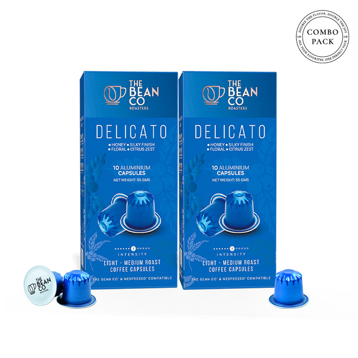 The  Bean Co Roasters Delicato Aluminium Coffee Capsules | Combo Pack